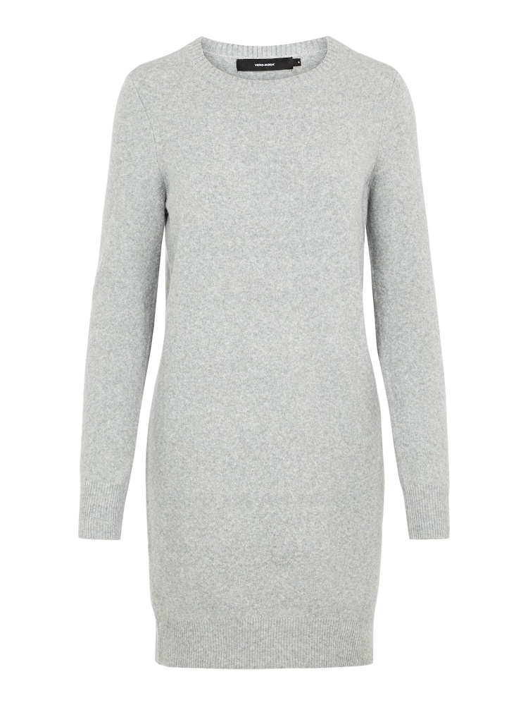 VERO MODA Grey Cosy Long Sleeve Jumper Dress - Image 5 of 5
