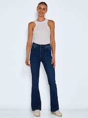 NOISY MAY Blue High Waisted Flare 100% Cotton Jeans - Image 2 of 9