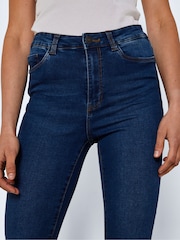 NOISY MAY Blue High Waisted Flare 100% Cotton Jeans - Image 5 of 9