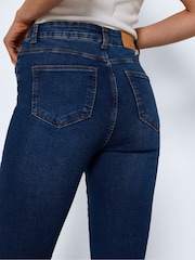 NOISY MAY Blue High Waisted Flare 100% Cotton Jeans - Image 6 of 9