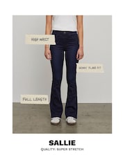 NOISY MAY Blue High Waisted Flare 100% Cotton Jeans - Image 9 of 9