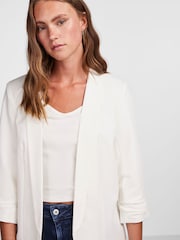 Vit - Pieces Ruched ärm Blazer - Bild 4 av 5