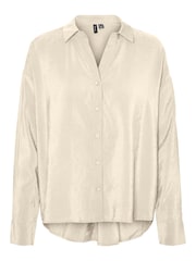 VERO MODA White Relaxed Fit Soft Touch Tencel™ Shirt - Image 4 of 4