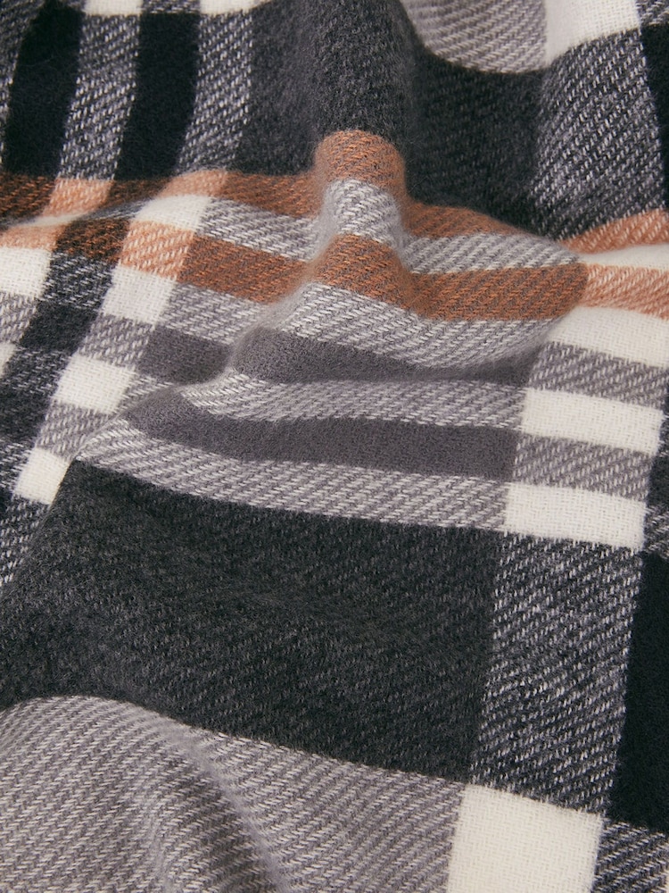 Accessorize Black Check Blanket Scarf - Image 2 of 3