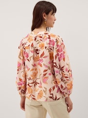 Monsoon Cream Leila Floral Print Blouse - Image 3 of 4