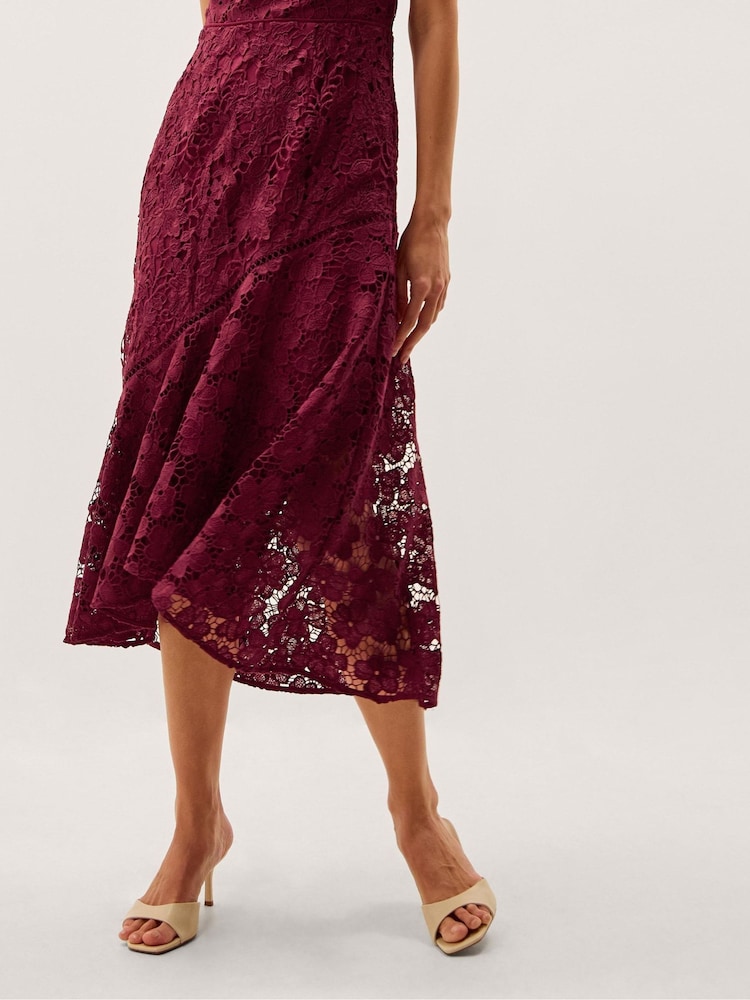 monsoon red lace dress Zinnia Lace Occasion Dress Red | Evening Dresses