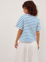 Monsoon Blue Lindy Sorrento Stripe T-Shirt - Image 2 of 3