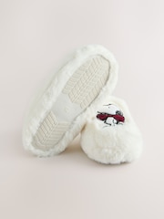 White Snoopy Faux Fur Mule Slippers - Image 5 of 5