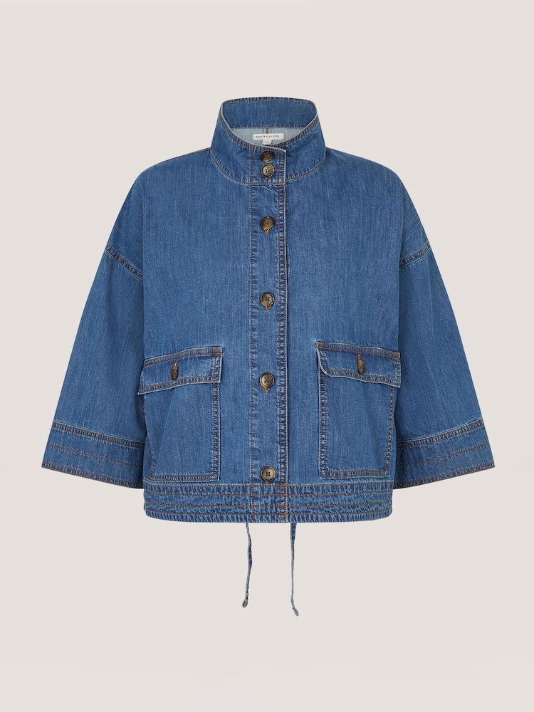 Monsoon Gwen Funnel Neck Denim Jacket - 圖片 5/5