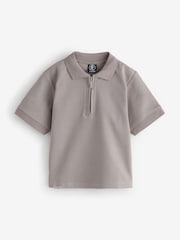 Gym King Grey Younger Kids Portals Texture Polo - Image 5 of 5