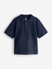 Gym King Blue Younger Kids Portals Texture Polo - Image 5 of 5