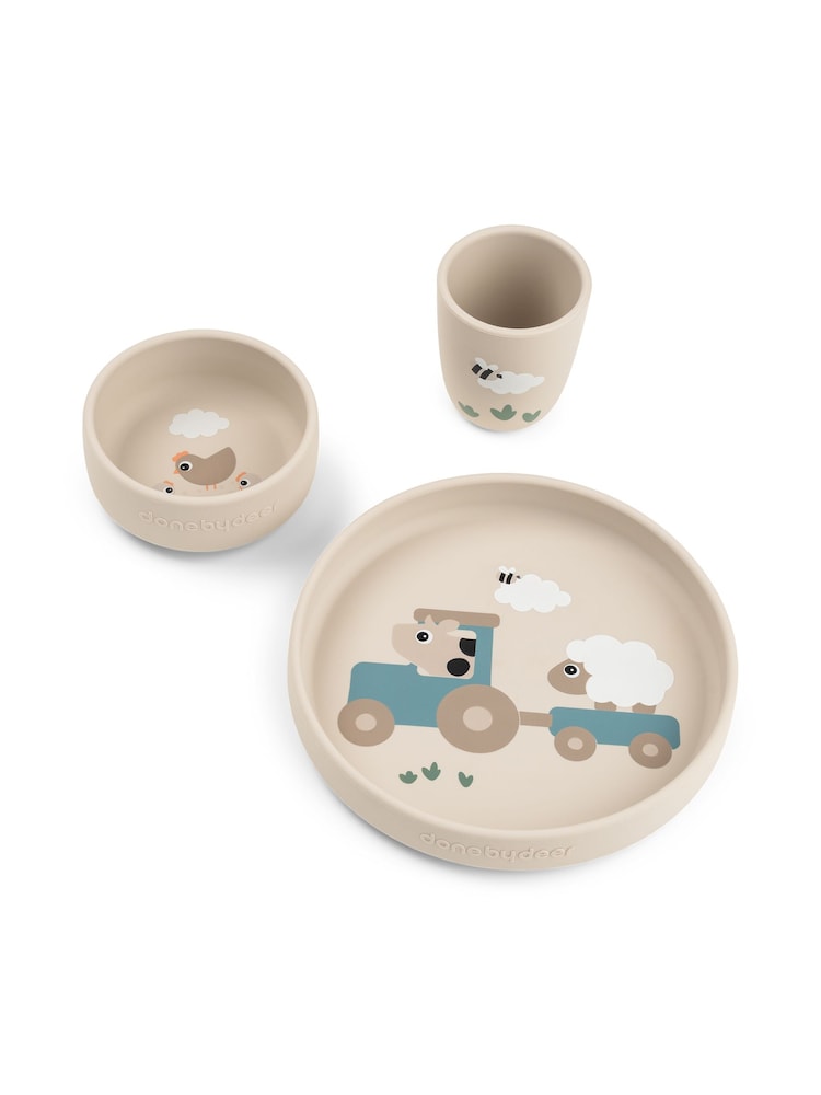 Done by Deer Natural Stick and Stay Tiny Farm Dinner Set - Image 5 of 5 Done by Deer Natural Stick and Stay Tiny Farm Dinner Set - Image 5 of 5