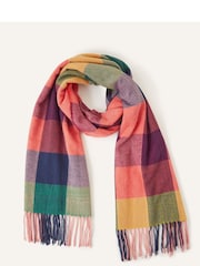 Accessorize Blue Aidie Check Print Scarf - Image 1 of 3