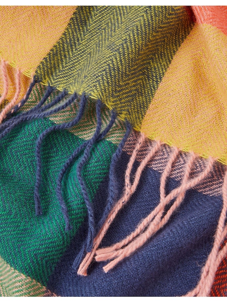 Accessorize Blue Aidie Check Print Scarf - Image 2 of 3