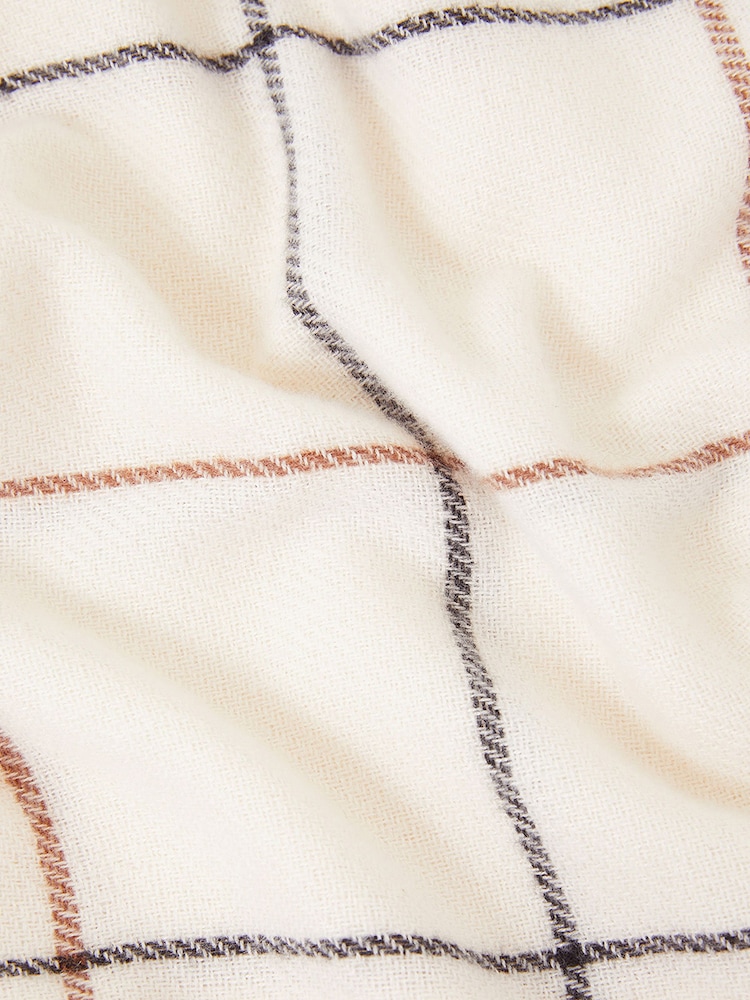 Accessorize White Carter Check Print Scarf - Image 2 of 3