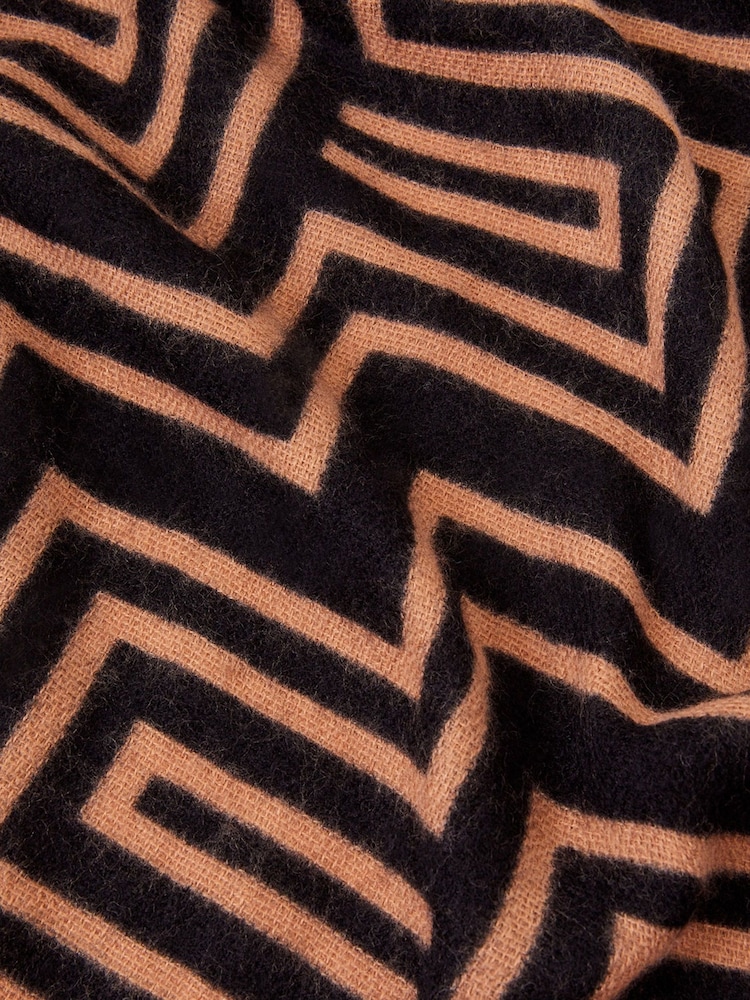 Accessorize Black Firenze Print Super Soft Blanket Scarf - Image 2 of 3