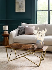 Dark Zaria Mango Wood Coffee Table - Image 1 of 7