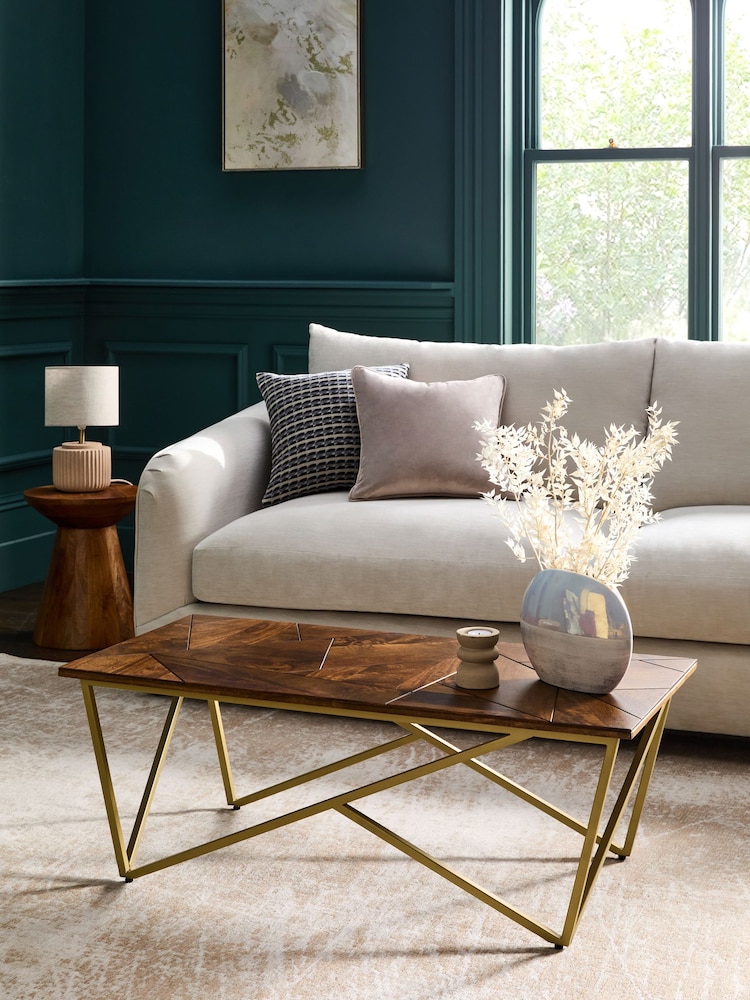 Dark Zaria Mango Wood Coffee Table - Image 1 of 7