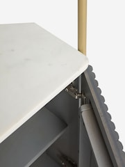 Dark Grey Valencia Marble Mango Wood Corner Shelf - Image 10 of 10