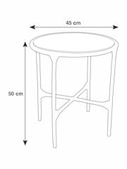 Gold Wrought Glass Top Side Table - Image 4 of 4