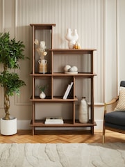 Dark Stepped Oak Effect Shelf - Image 4 of 6