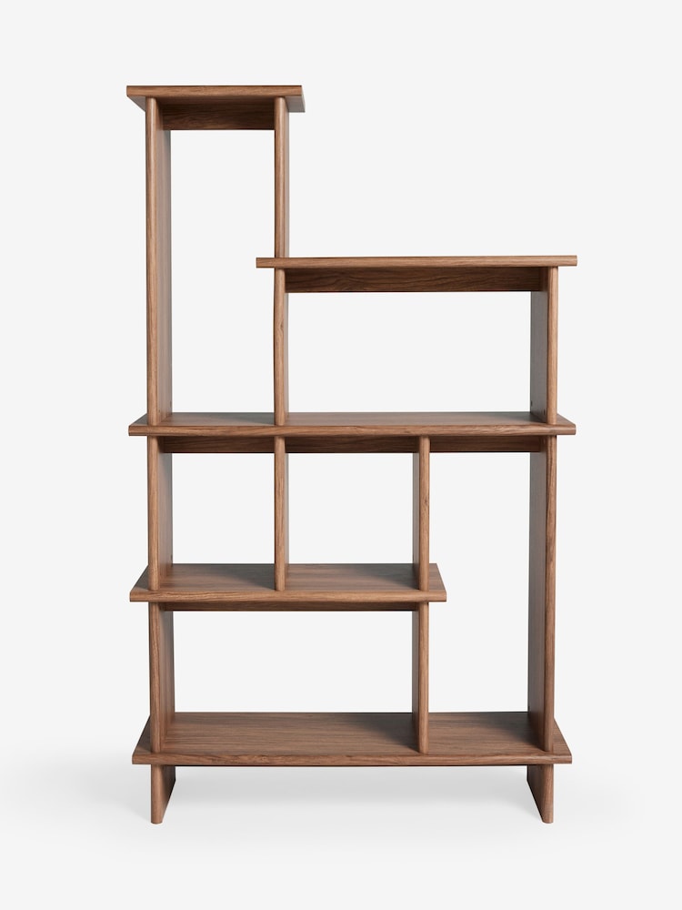 Dark Stepped Oak Effect Shelf - Image 6 of 6