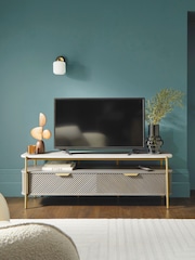 Dark Grey Valencia Mango Wood Up to 65 inch, Floating Top TV Unit - Image 2 of 9