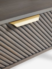 Dark Grey Valencia Mango Wood Up to 65 inch, Floating Top TV Unit - Image 5 of 9