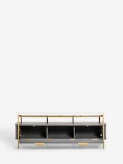 Dark Grey Valencia Mango Wood Up to 65 inch, Floating Top TV Unit - Image 7 of 9