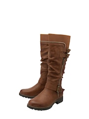Lotus Brown Knee High Boots - Image 2 of 4