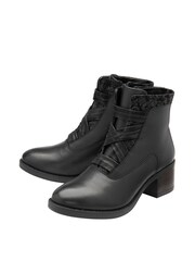 Lotus Black Leather Ankle Boots - Image 2 of 4
