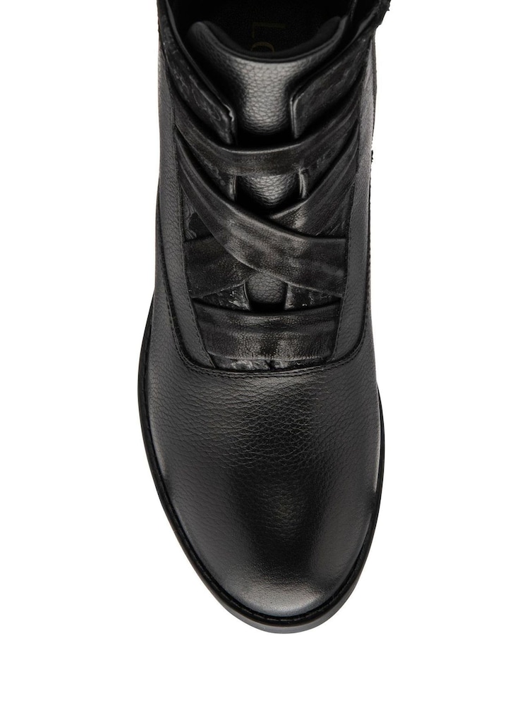 Lotus Black Leather Ankle Boots - Image 4 of 4