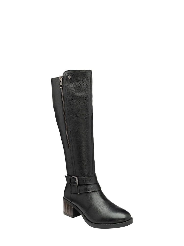 Lotus Black Knee High Boots - Image 1 of 4