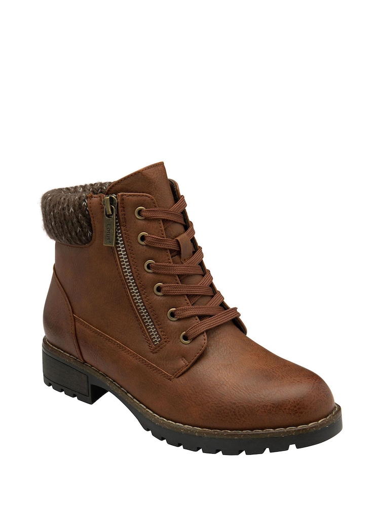Lotus Dark Brown Casual Boots - Image 1 of 4 Lotus Dark Brown Casual Boots - Image 1 of 4