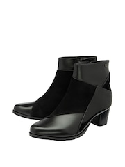 Lotus Jet Black Lace-Up Ankle Boots - Image 2 of 4