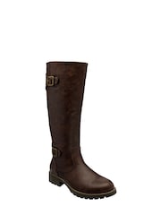 Lotus Brown Knee High Boots - Image 1 of 4