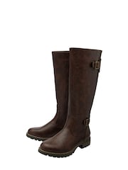 Lotus Brown Knee High Boots - Image 2 of 4