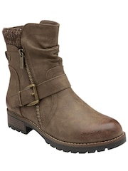 Lotus Natural Zip-Up Mid-Calf Boots - Image 1 of 4