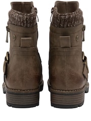 Lotus Natural Zip-Up Mid-Calf Boots - Image 3 of 4