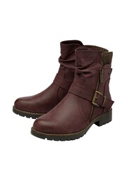 Lotus Red Zip-Up Mid-Calf Boots - Image 2 of 4