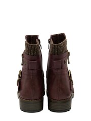 Lotus Red Zip-Up Mid-Calf Boots - Image 3 of 4