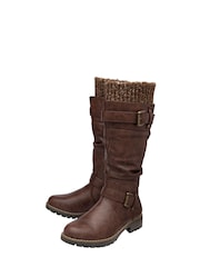 Lotus Brown Knee High Boots - Image 2 of 4