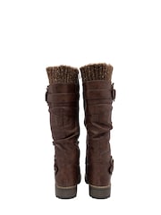 Lotus Brown Knee High Boots - Image 3 of 4