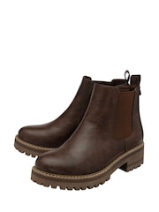 Lotus Brown Zip-Up Chelsea Ankle Boots - Image 2 of 4