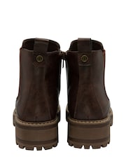 Lotus Brown Zip-Up Chelsea Ankle Boots - Image 3 of 4