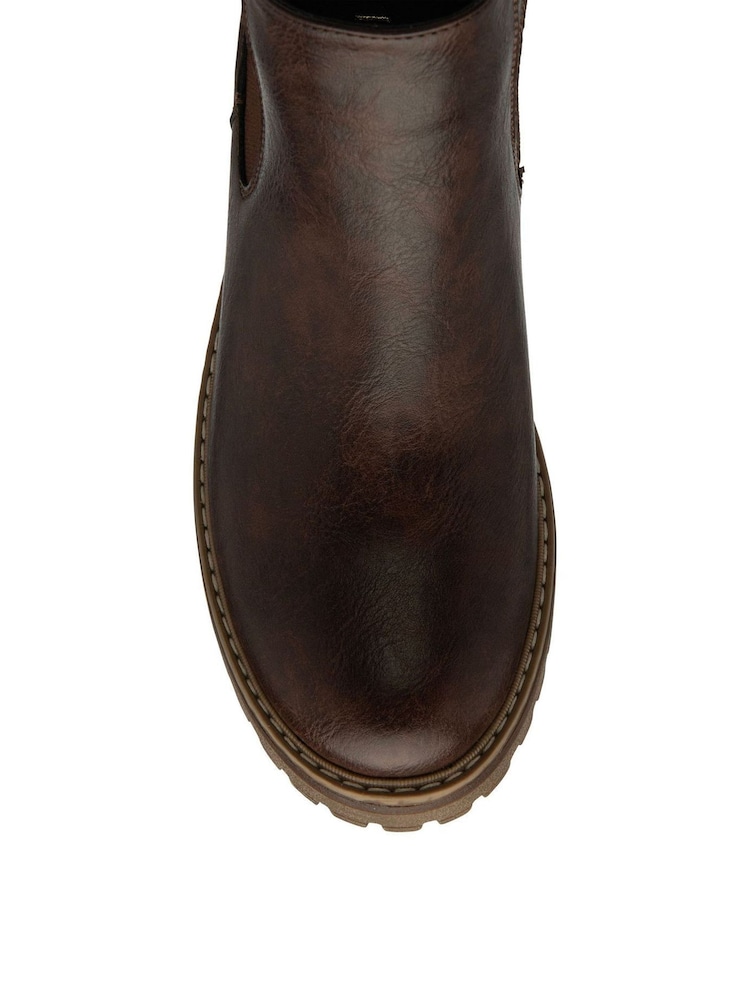 Lotus Brown Zip-Up Chelsea Ankle Boots - Image 4 of 4