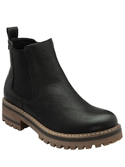 Lotus Black Zip-Up Chelsea Ankle Boots - Image 1 of 4