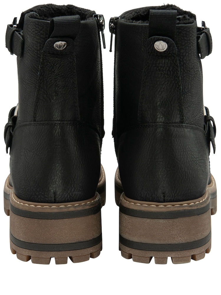 Lotus Black Zip-Up Ankle Boots - Image 3 of 4