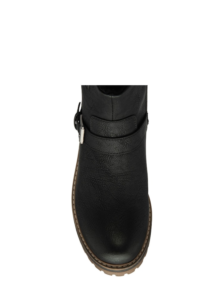 Lotus Black Zip-Up Ankle Boots - Image 4 of 4
