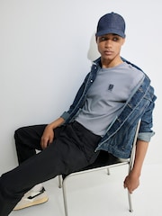 Faded Indigo - Belstaff логотипі бар футболка - 7суретінің 5 суреті